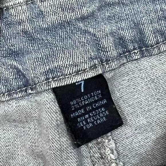 Y2K Blue‎ Spice Denim Overalls Western Preppy Distressed Size 7 - Picture 4 of 5